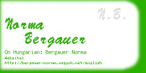 norma bergauer business card